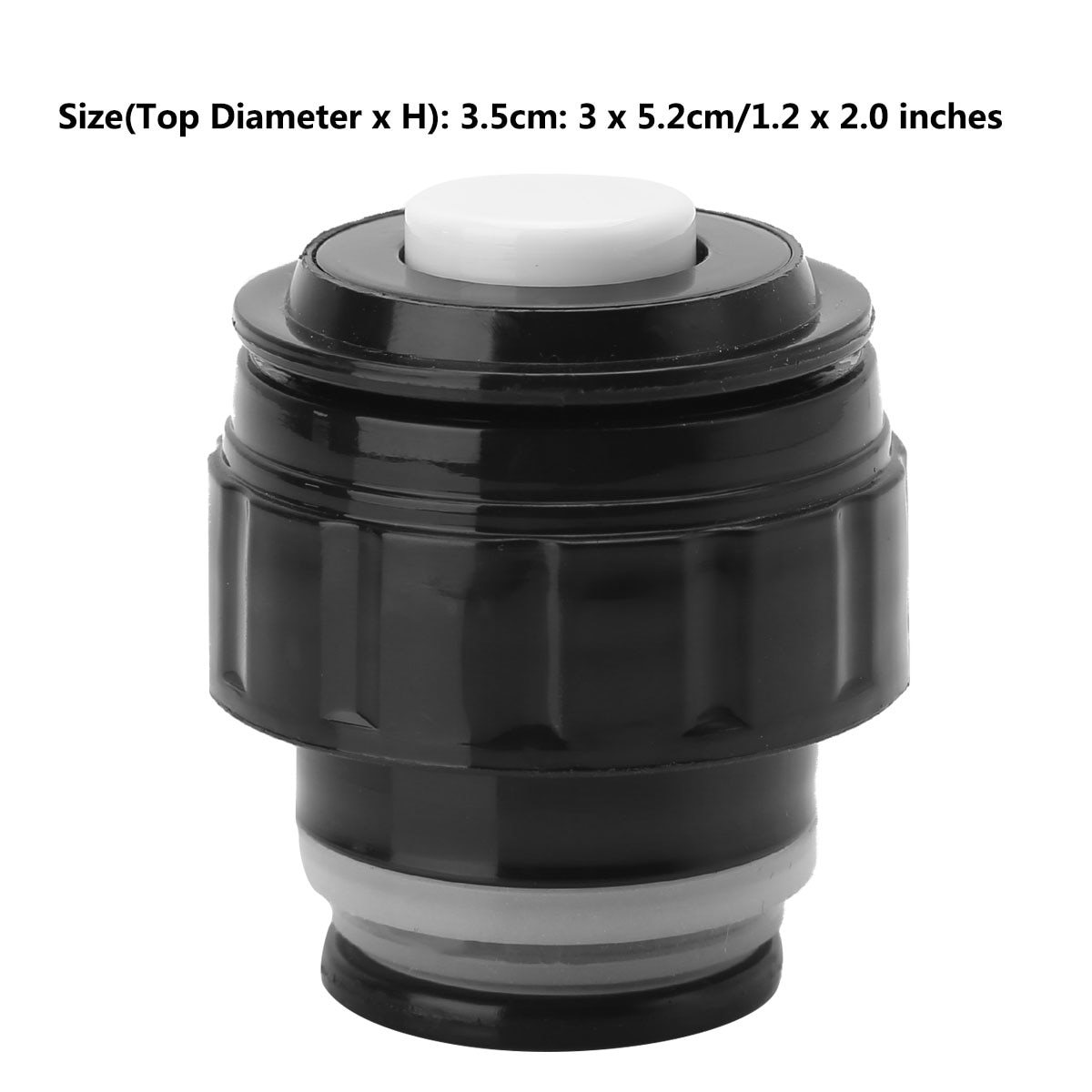 3.5/4.5/5.2cm Vacuum Flask Lid Portable Universal Thermos Bottle Cover Outdoor Travel Bottles Cup Seal Stoppers Accessories: 3.5cm Black White