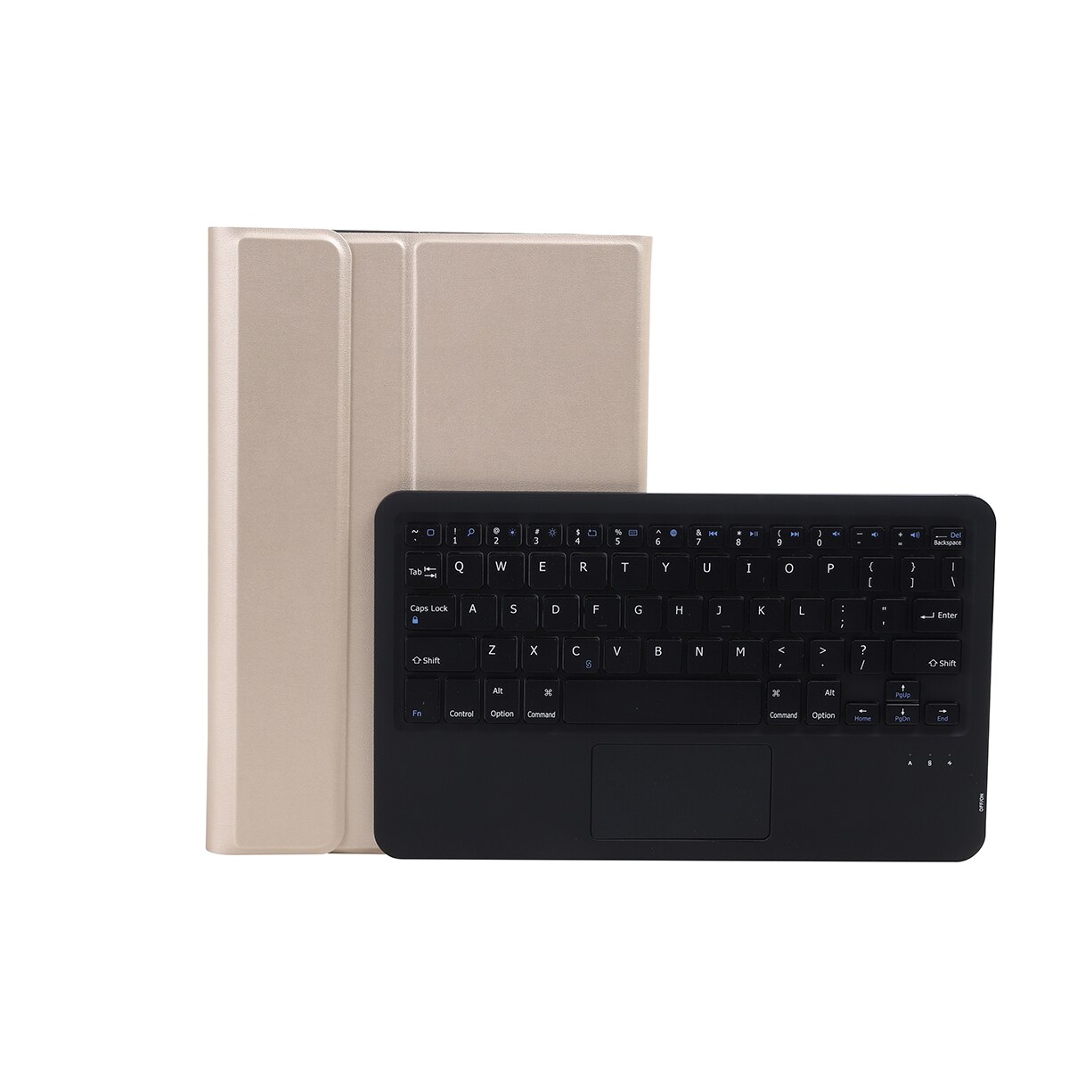 Pokrowiec na klawiaturę Bluetooth touchpad do tabletu Samsung Galaxy Tab A7 10.4 2020 pokrowiec na klawiaturę bezprzewodową odpinany futerał ochronny: Gold with Black