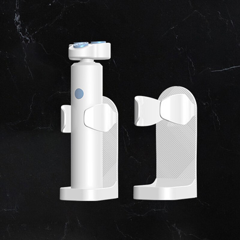 Bathroom Shaver Rack Wall Mounted Shaving Razor Holder Electric Toothbrush Holder Space Saving Traceless Toothbrush Organizer