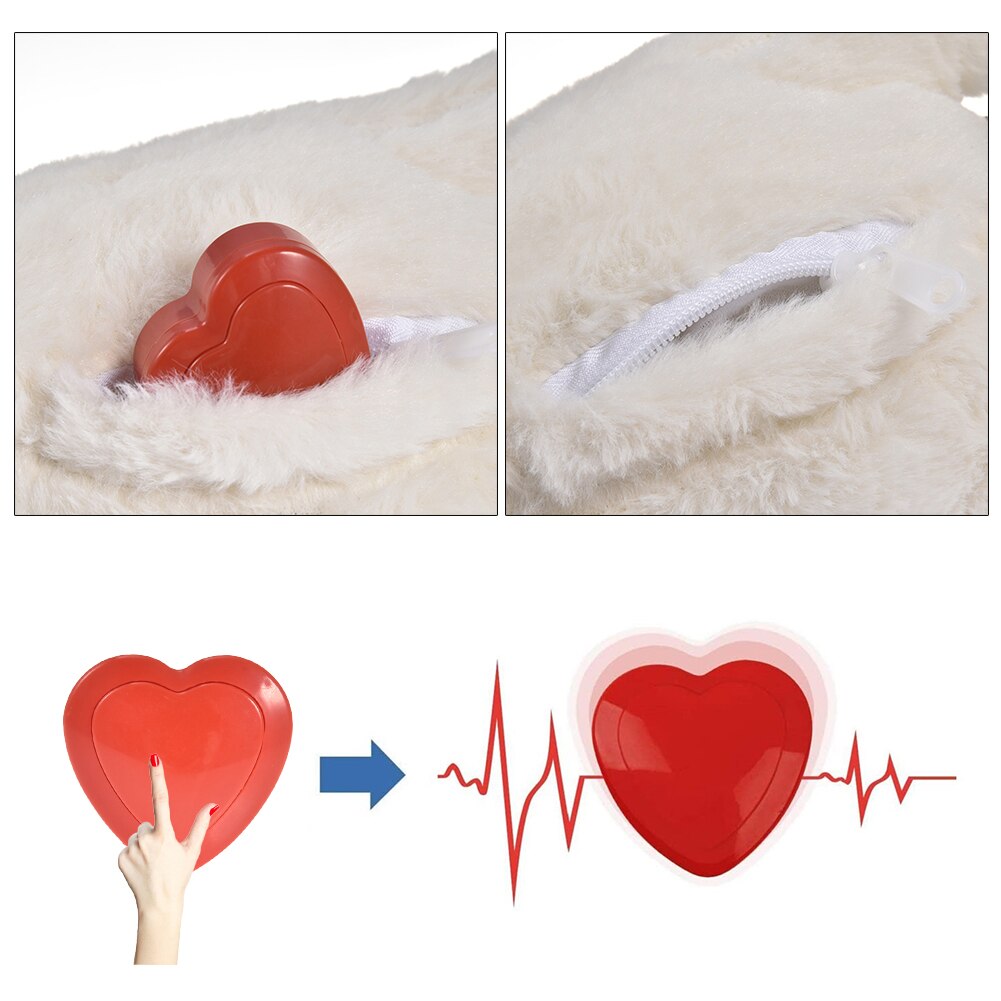 Dog Plush Toy Puppy Behavioral Training Aid Heartbeat Toy For Dogs Cats Separation Anxiety Smart Cat Dog Toys Pet Supplies