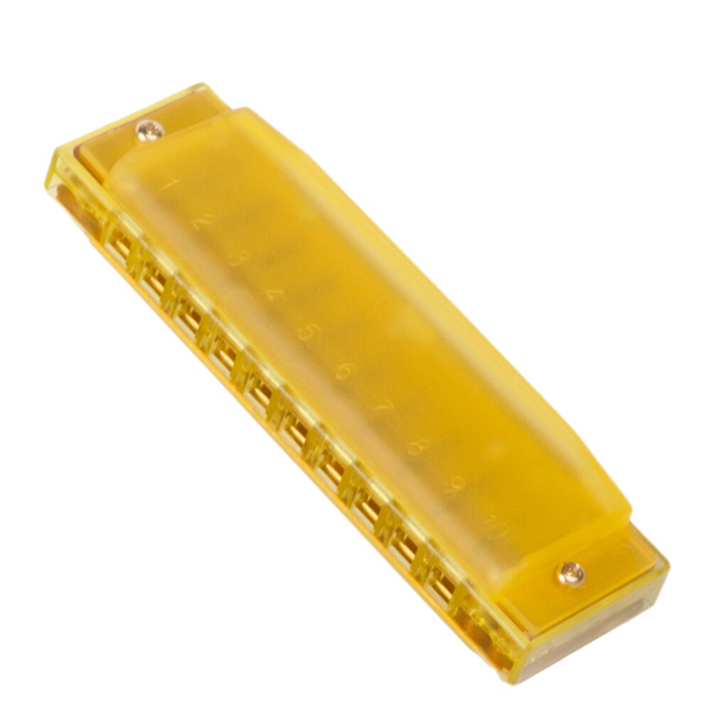 Harmonica, 10 Holes, Beginner, Adult, Practicing Harmonica, Playing, Yellow