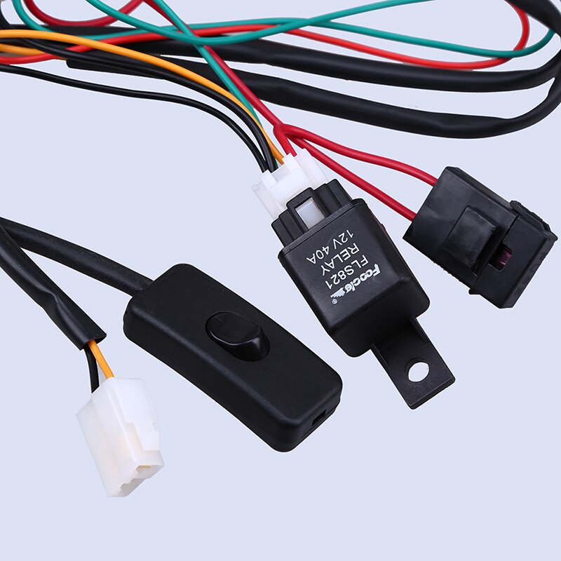 Car Universal Fog Light Wiring Harness Relay LED Driving Fog Lamp Wire Kit With OFF/ON Switch For TOYOTA