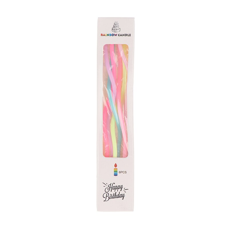 6Pcs/lot Long Pencil Cake Candle Safe Flames Kids Birthday Party Wedding Cake Candle Favor Supplies Cake Romantic Decorations: G 17CM