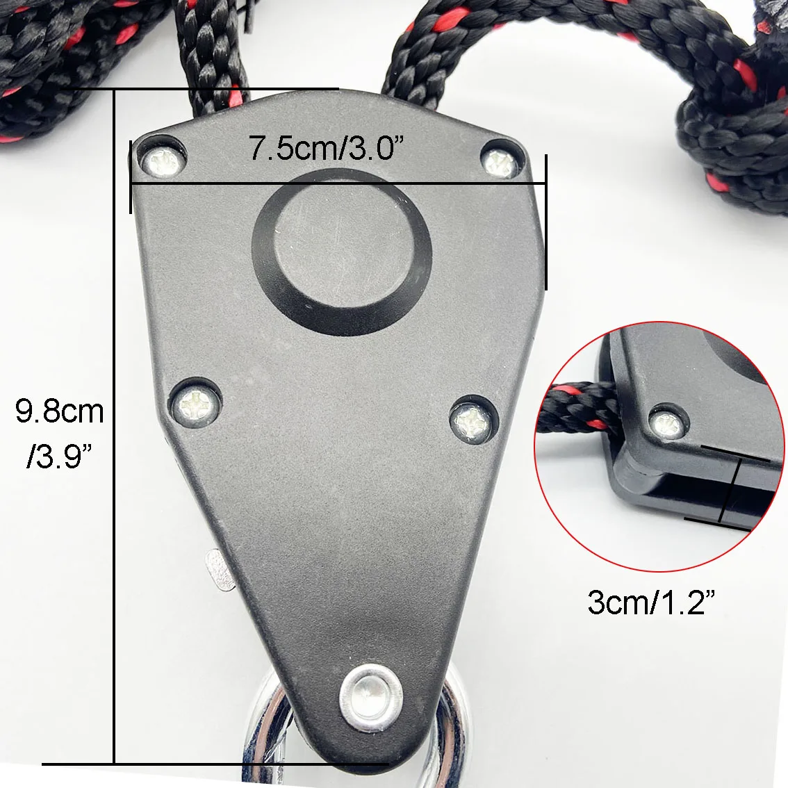 10mm 3m amarrar corda resistente pullley s gancho cabide barraca de acampamento corda polia catracas caiaque canoa barco arco popa