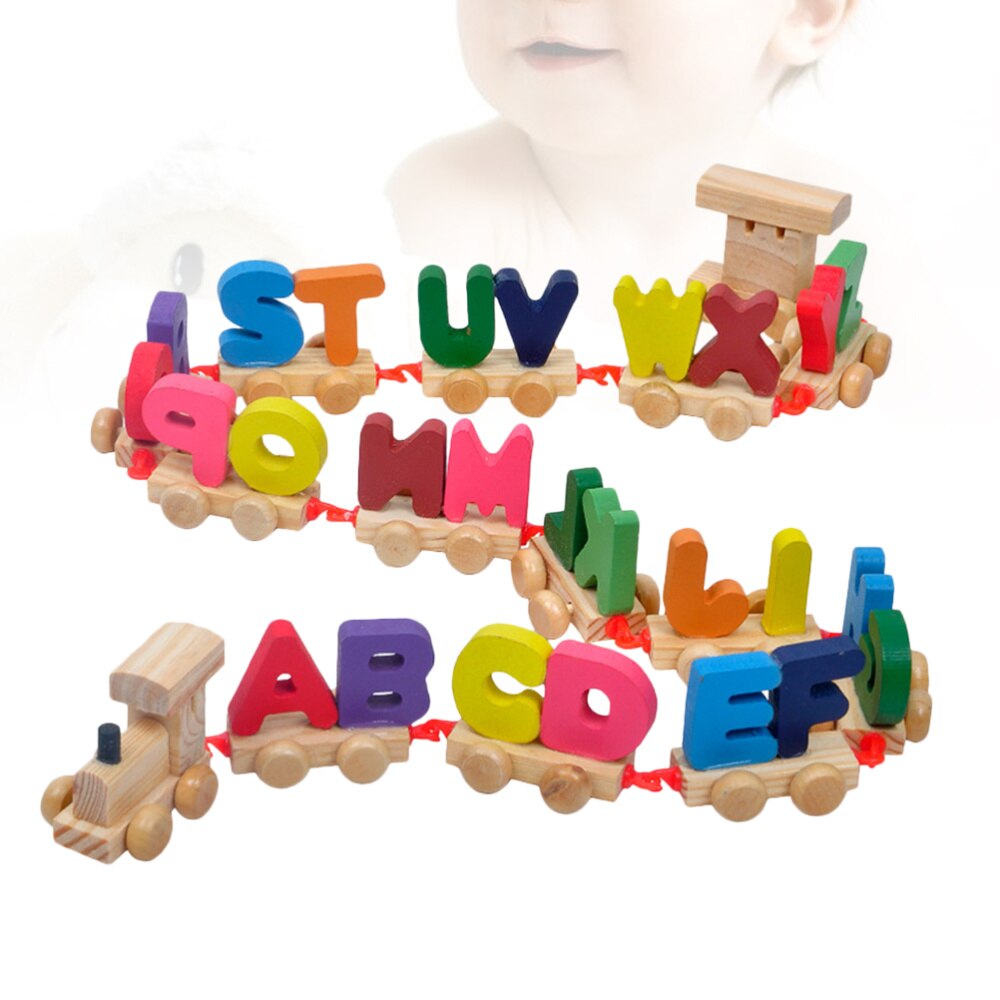 Mini Train de l'alphabet magnétique en bois, jouets éducatifs pour enfants en bas âge, garçons et filles