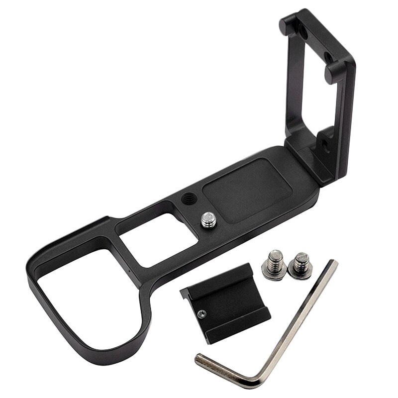 Verticale Shoot Hand Grip Met Flitsschoen Voor Sony A9 A7 Mark Iii A7III A7RIII A7R3 Quick Release L Plate camera Beugel Houder: black