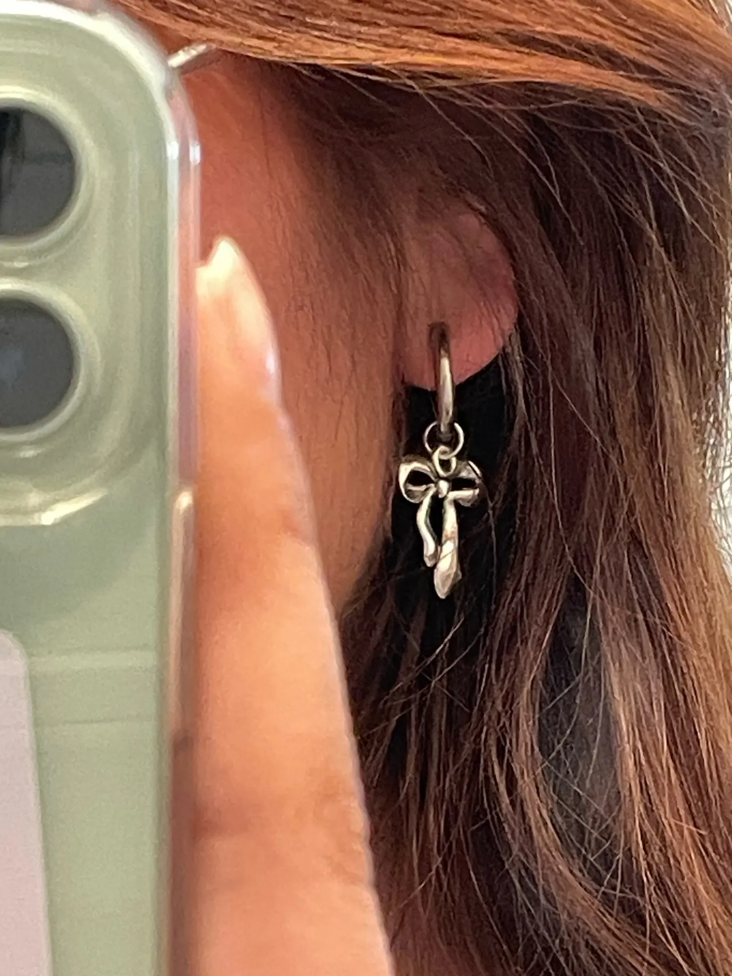 Gothic Jahrgang süße Schleife rosa Erdbeere Herz Stern Anhänger Ohrringe Egirl gotisch 2000er Jahre Y2K EMO Rave Schmuck Szene Zubehör