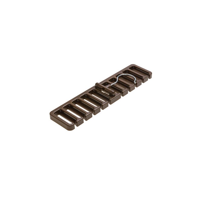 Estante de almacenamiento de 10 rejillas, organizador de cinturón de corbata, ahorrador de espacio giratorio, colgador de bufanda y corbatas, gancho, organización de armario, Tops, sujetador, bolsa de cinturón: Chocolate