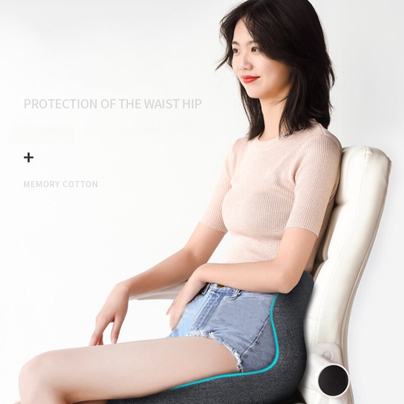 Memory Foam Seat Back Cushion Orthopedic Coccyx Spine Mat Hemorrhoid Treat Pad Slow Rebound Pressure Cushions