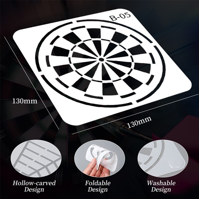8 Pcs Bullseye Mandala Painting Template Stencils Drawing Stencils Painting And Decor Bullet Journal Supplies