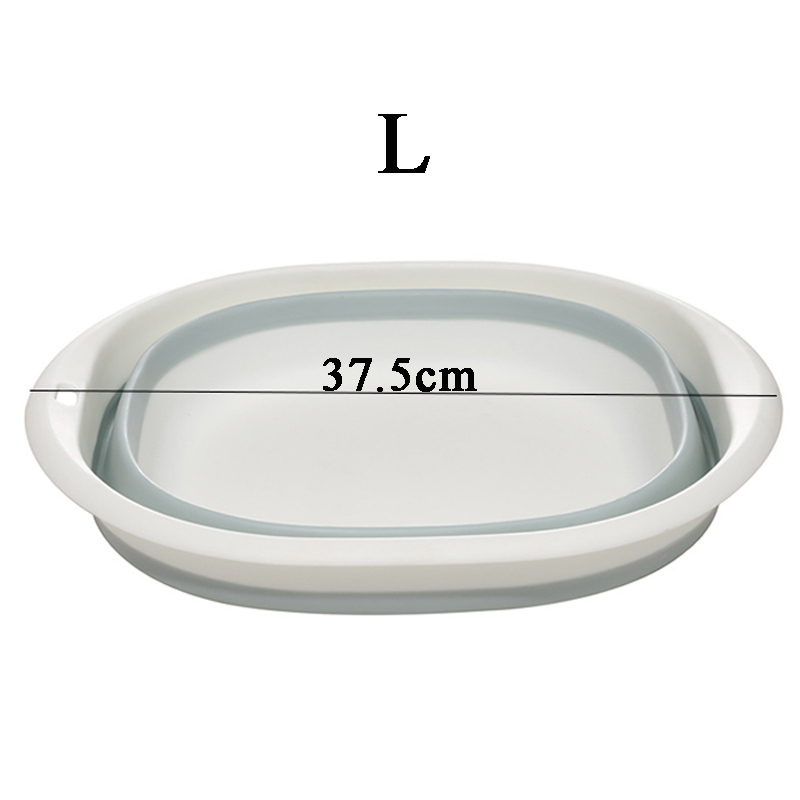 Portable Folding Basin Dirty Clothes Storage Underwear Cleaning Kitchen Sink Washing Basin Laundry Tub Baignoire pliable massage: Blue L