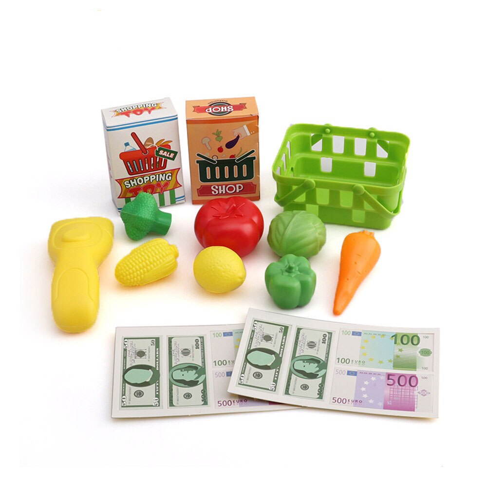 Juguetes de cocina portátil supermercado frutas maleta juego de simulación niños juguete de juego de simulación