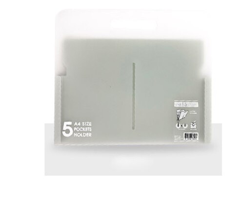 EZONE 5 pochette dossier couleur bonbon expansion portefeuille PP dossier Portable Document sac bureau fichier stockage sac 327*280*30mm: Grey