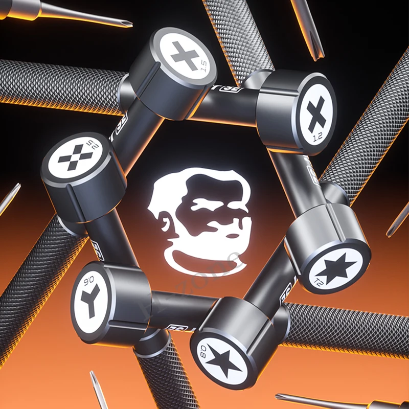 Monteur MORTAR SE Magnetische Schroevendraaier Set Y 0.6,Pentalobe 0.8,Phillips 1.2/1.5,Inner Hex 2.5,T2 Schroevendraaier Reparatie Tool Kit