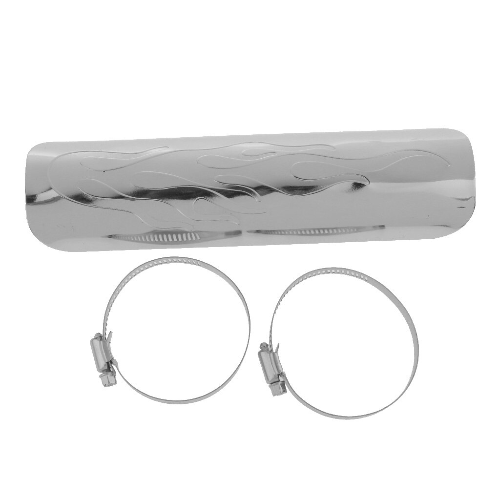 Universal Flame Exhaust Pipe Heat Shield Cover Guard For Cruise White