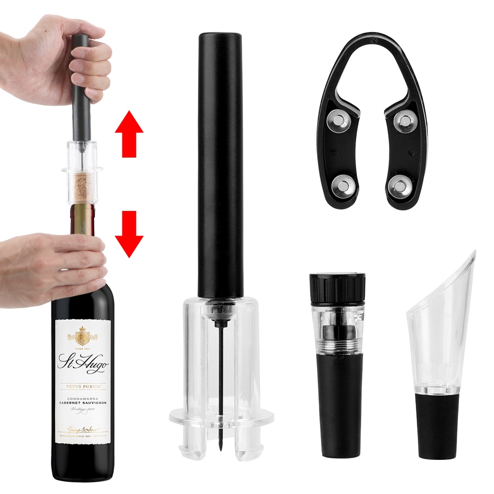 4 Stuk/set Luchtdruk Vacuüm Wijn Stop Pin Type Luchtpomp Wijn Opener Wijn Schenker Wijn Cutter Bar Accessoires Keuken gereedschap