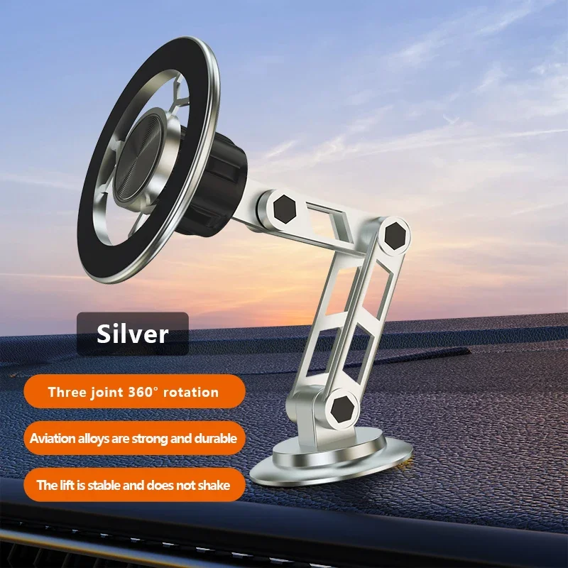 Magnetyczny uchwyt samochodowy na telefon Stojak Magnes Uchwyt samochodowy GPS Smartphone Wsparcie mobilne w uchwycie samochodowym dla Macsafe iPhone Samsung Xiaomi: FIOLETOWY
