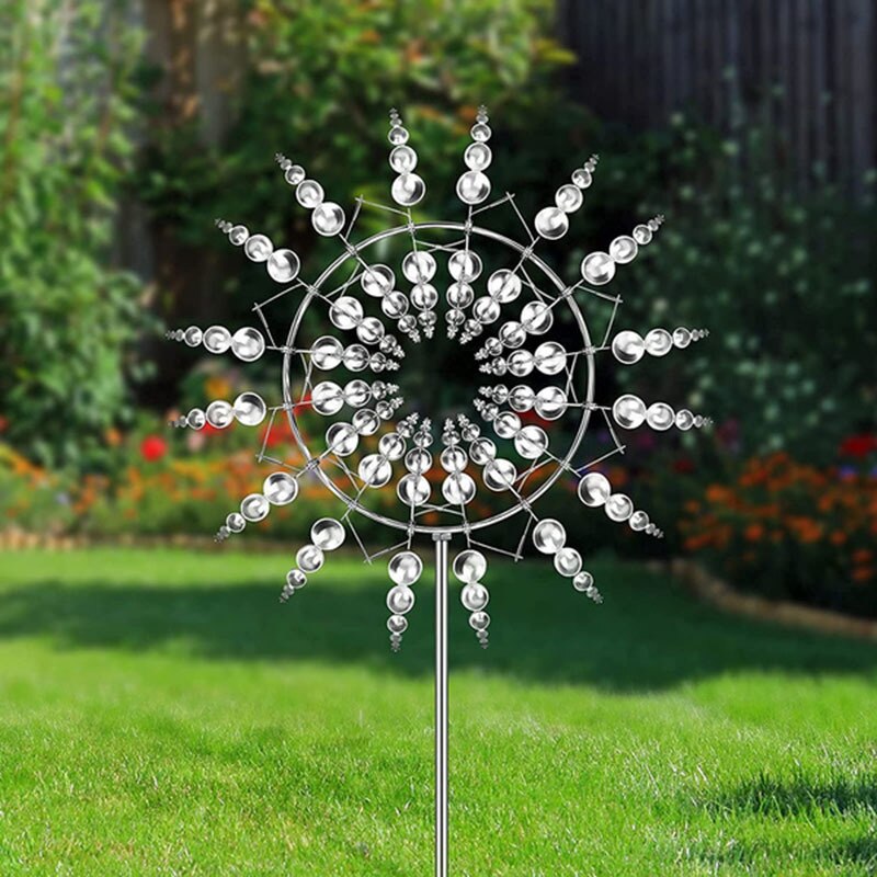 Magical Metal Windmill Outdoor Wind Spinners Wind Catchers Yard Patio Garden Decoration