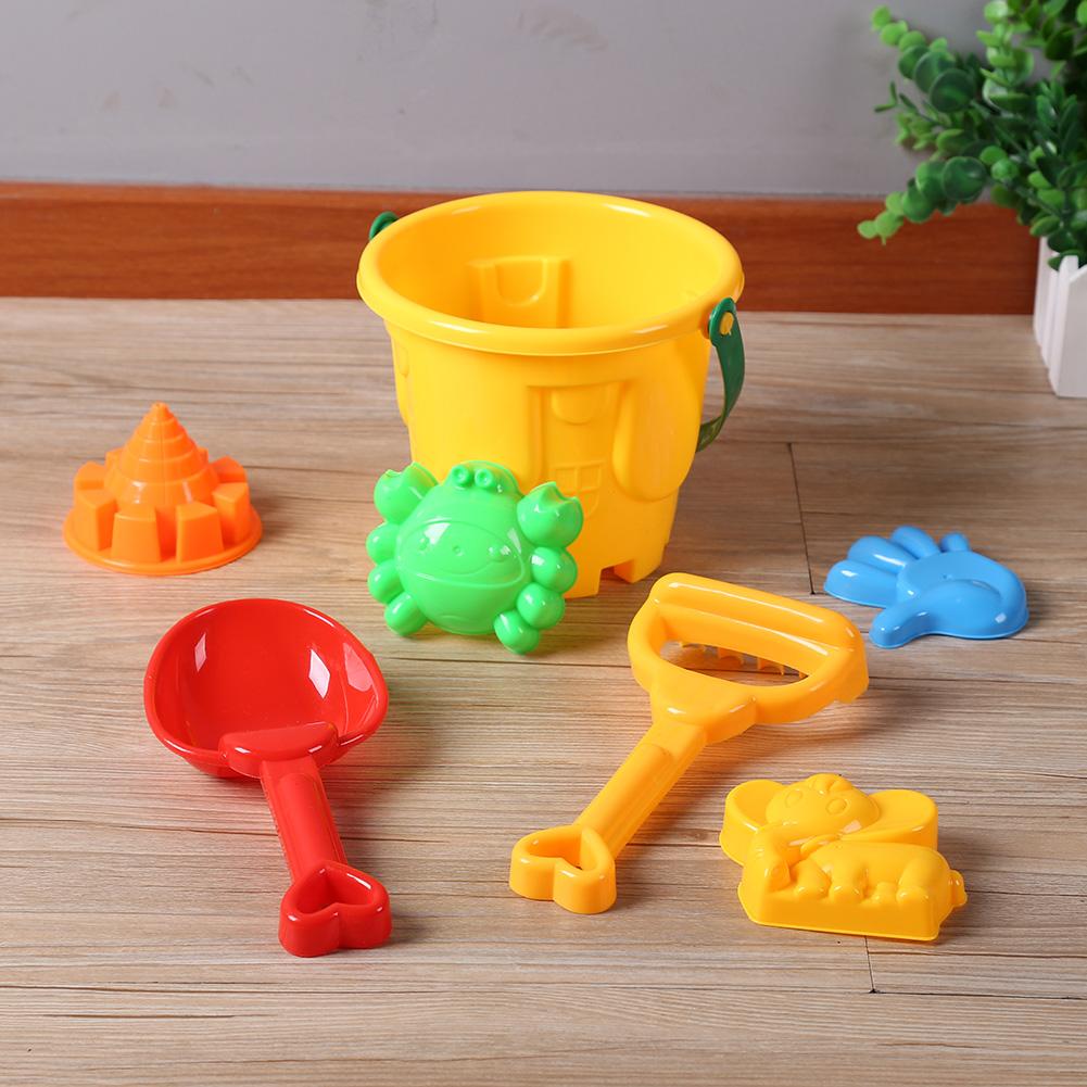 7 stk/sett baby barn strand sand leke leker bøtte spade lot som leke leker sand strand spade leker barn farget plast spade
