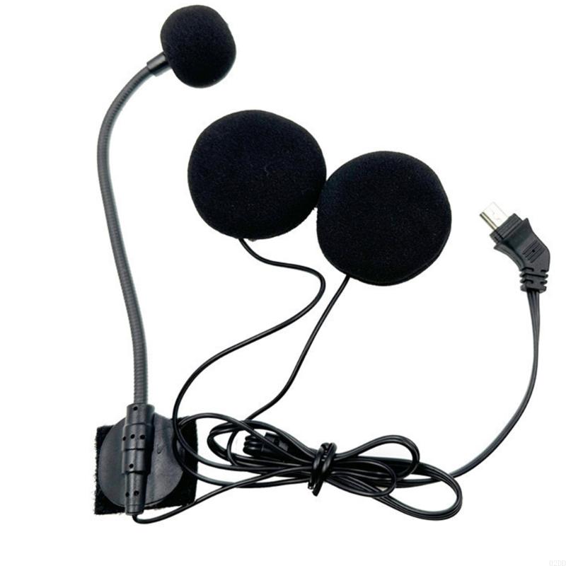 02DD Half Face Helm Kopfhörer Kopfhörer Helm Intercom Headset mit Mikrofon Geräuschunterdrückung