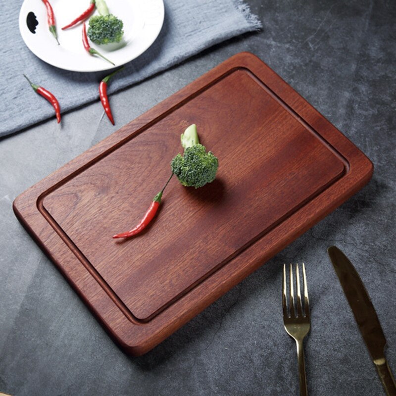 Accueil assiette à Steak plateau en bois planche à découper platine de prototypage assiette à viande cuite Restaurant occidental coupe plat de surlonge planche à Pizza: Default Title
