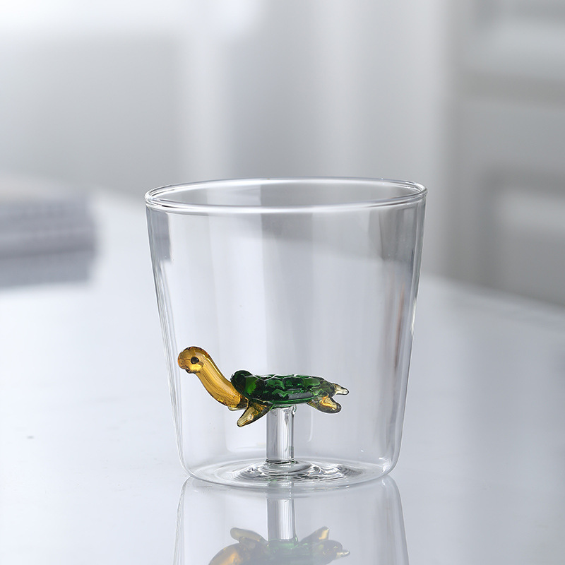 Nowy kreatywny szklany kubek świąteczny 3d Kubki choinkowe Szklany kielich czerwonego wina Przezroczysty kubek robić kawy z sokiem mlecznym Prezent świąteczny: Niebieski