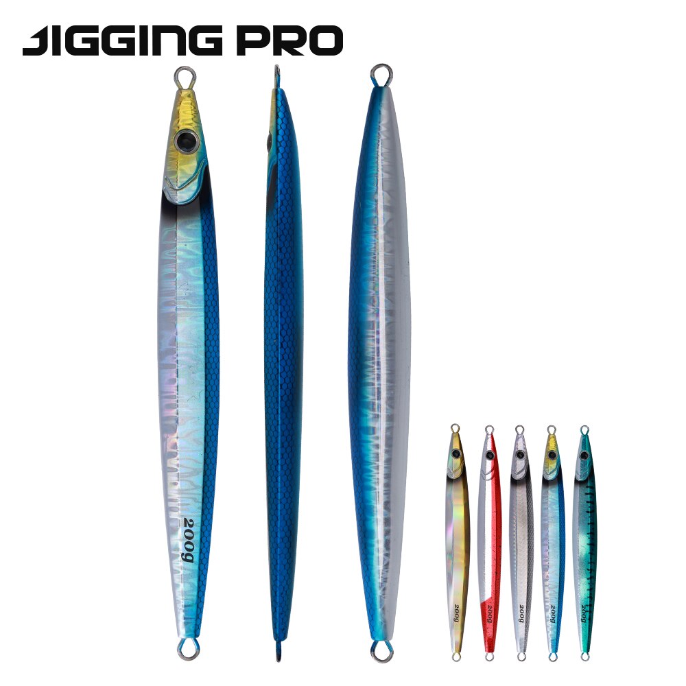 JIGGINGPRO 100g 130g 160g 200g Metal Jig Jigging Lure Isca Artificial Sea Fishing Jigs Tuna Kingfish Amberjack