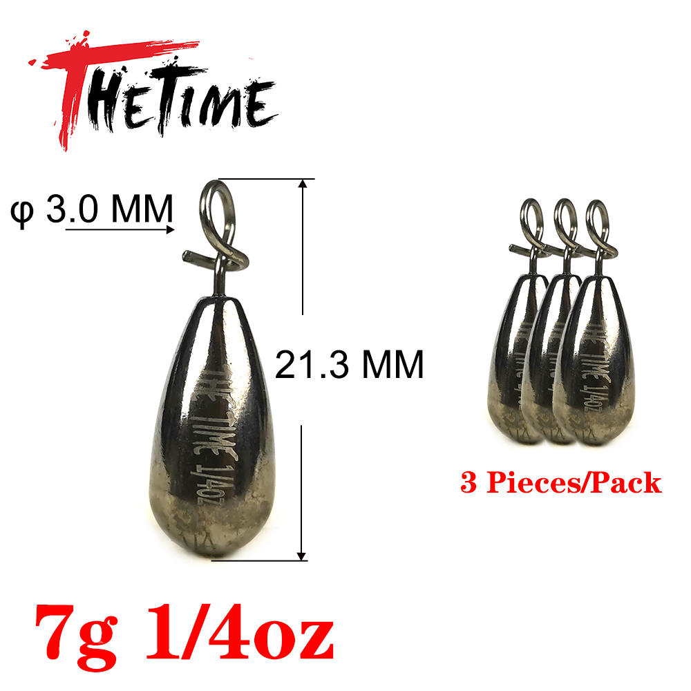 THETIME 1,8-21g, pesas de plomo para pesca de tiro directo, señuelo suave, aparejo libre, conector de gancho, plomos de línea para accesorios de pesca de lubina: Blanco