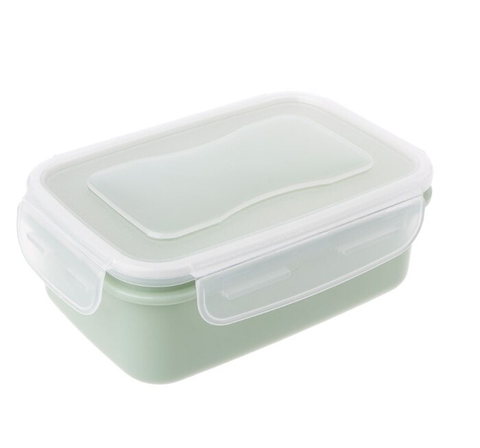 Round Mini Refrigerator Crisper Storage Box PP Food Storage Box for Kitchen Seal Box Lunch Grains Tank Sorting Container: green square