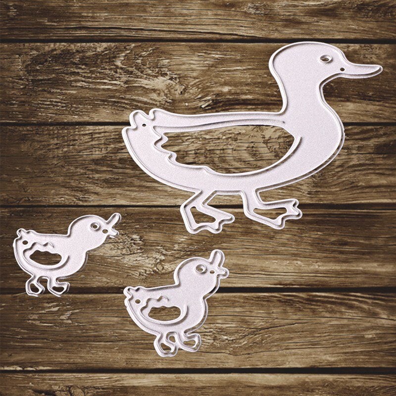 3 pièces/ensemble! Amour canard famille coupe meurt pochoir bricolage Scrapbooking Album carte gaufrage artisanat nouveauté découpe meurt cadre