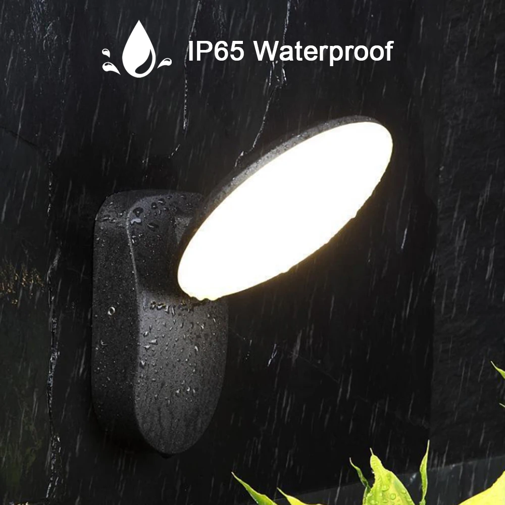 Pir-bevægelsessensor led-udendørs væglampe 12w ip65 vandtæt aluminium havelampe verandalampe korridor indgang væglampe indendørs armatur