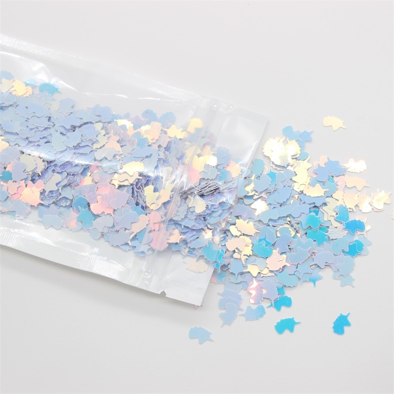 KSCRAFT Multi-gekleurde Eenhoorn Vorm Pailletten PVC Platte voor DIY Card Making Craft Kleur Collection