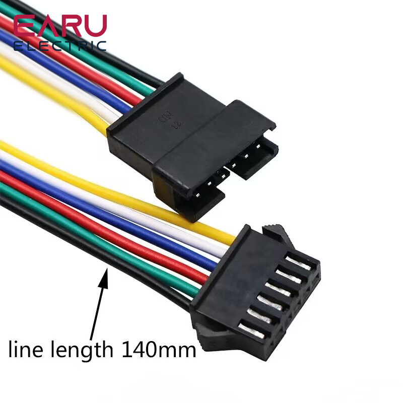 Conector de cable JST SM 2P 3P 4P 5P 6P, 10 pares de 15cm, conector de cable macho a hembra, tiras LED, conectores de controlador de lámpara, adaptador rápido