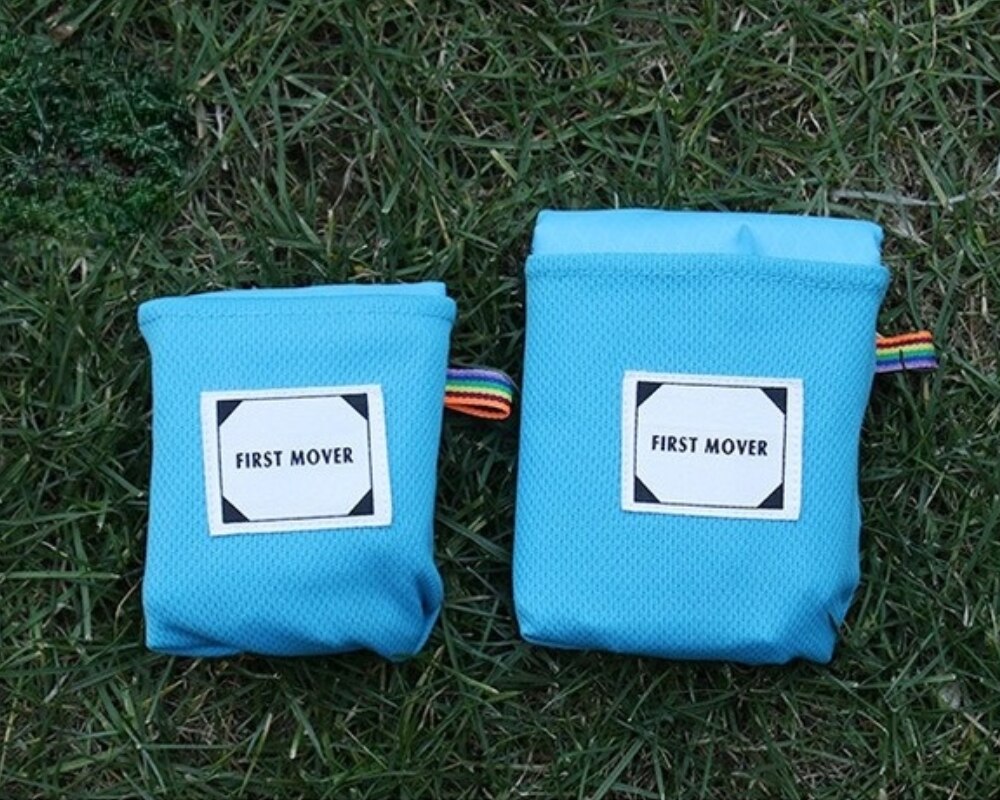 Portable Pocket Camping Mat Folding Camping Tent Mattress Climb Outdoor Ultra-thin Waterproof Beach Mat Camping Picnic Blanket: Blue / L(150x180cm)