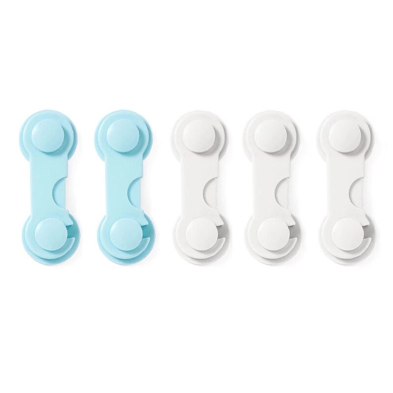 5/10 stücke Art Sicherheit Kunststoff Schrank sperren Baby Schutz Von freundlicher Sicher Schlösser für Kühlschränke Sicherheit Schublade Riegel: N11053Blau.Weiß