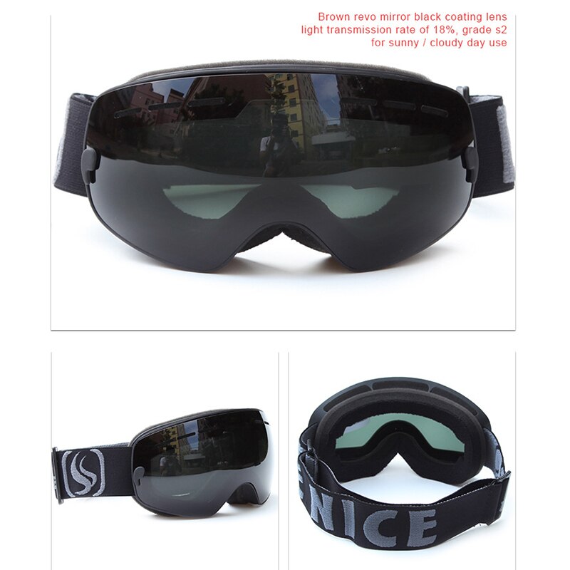 Gafas de esquí para niños y niñas, lentes de Snowboard, protección UV400, gafas de nieve, máscara de esquí antiniebla: color06