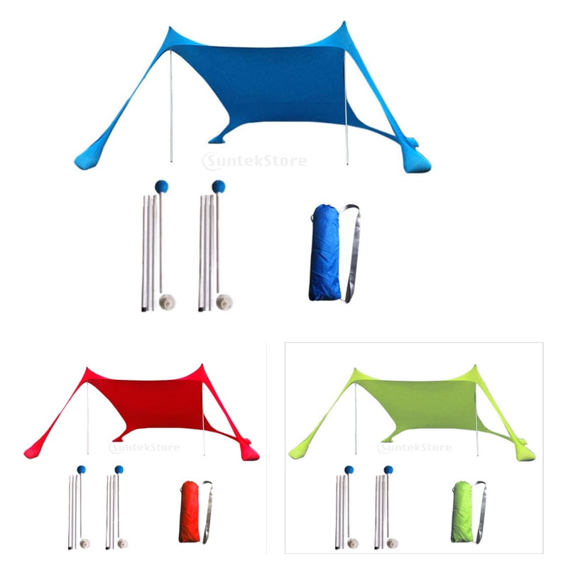 Portable Tent Tarp Sun Shelter Pop Up Beach Sun Shade Canopy for Outdoor Activities 3-4 person