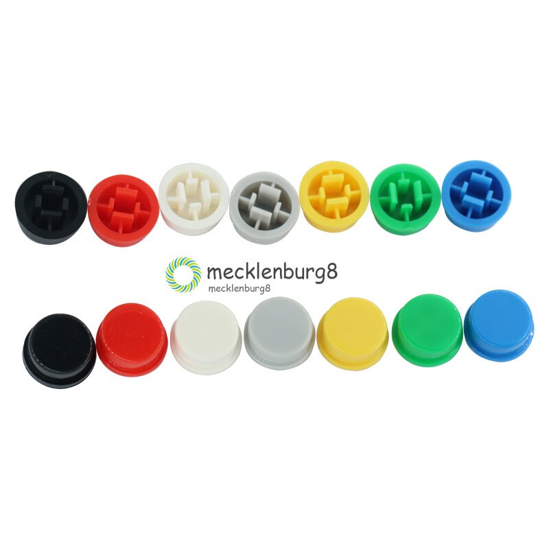 140Pcs Round Tactile Button Caps Kits 9.58*5.1mm for 12*12*7.3mm Micro Tact Switch For Arduino