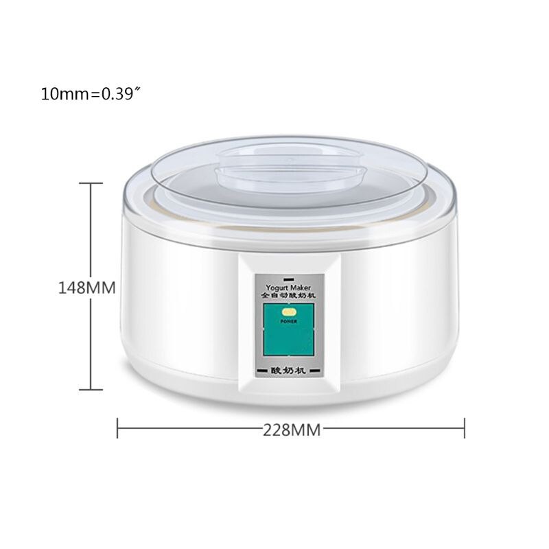 Yogurtera eléctrica de 1,5 l, herramienta automática de bricolaje, contenedor de yogur, horno doméstico para cocina, Mini electrodomésticos para el hogar