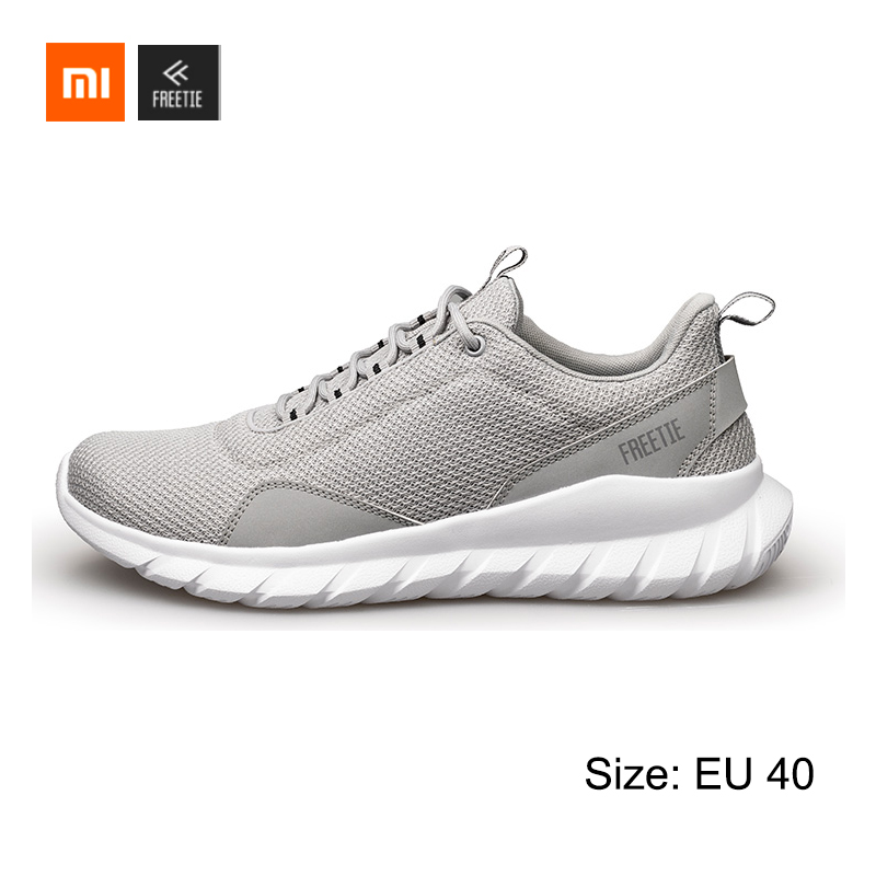 Original Xiaomi FREETIE 39-44 Plus Size MIJIA Sports Shoes Light Breathable Knit City Running Sneaker for Outdoor Sports Shoes: Gray 40