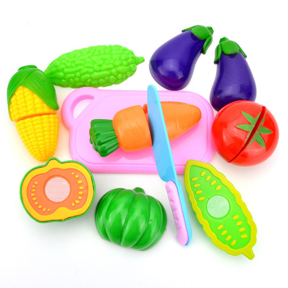 Kids Pretend Rollenspel Keuken Fruit Groente Voedsel Speelgoed Snijden Set Realistische Educatief Baby Speelgoed: 12PCS