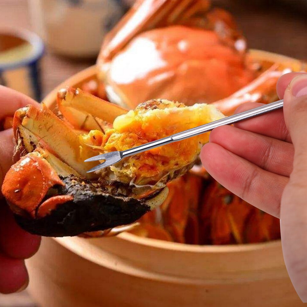 Fruit Fork Lobster Crab Needle Fork Seafood Tools Claws Sheller Stainless Steel Walnut Mini Crowbar Kitchen Accessories