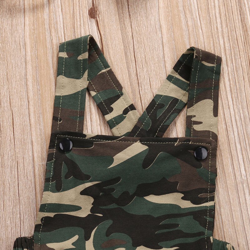 Sommer Neugeborenen Baby Junge Mädchen Beiläufige Bodysuit Infant Kinder Camo Drucken Overall Kind Sleeveless Outfits