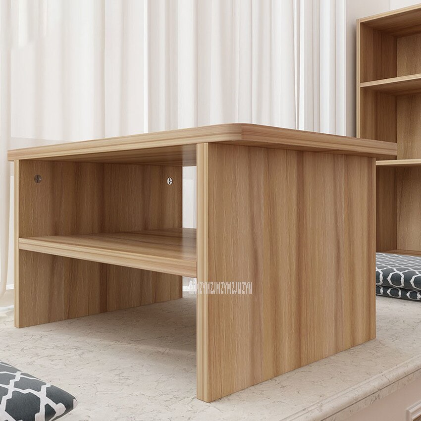 Einfache Kleine Tee Tisch Japanischen Stil Moderne 2 Schicht Schwimm Fenster Kaffee Tisch Rechteck Wohnzimmer Boden Niedrigen Tisch
