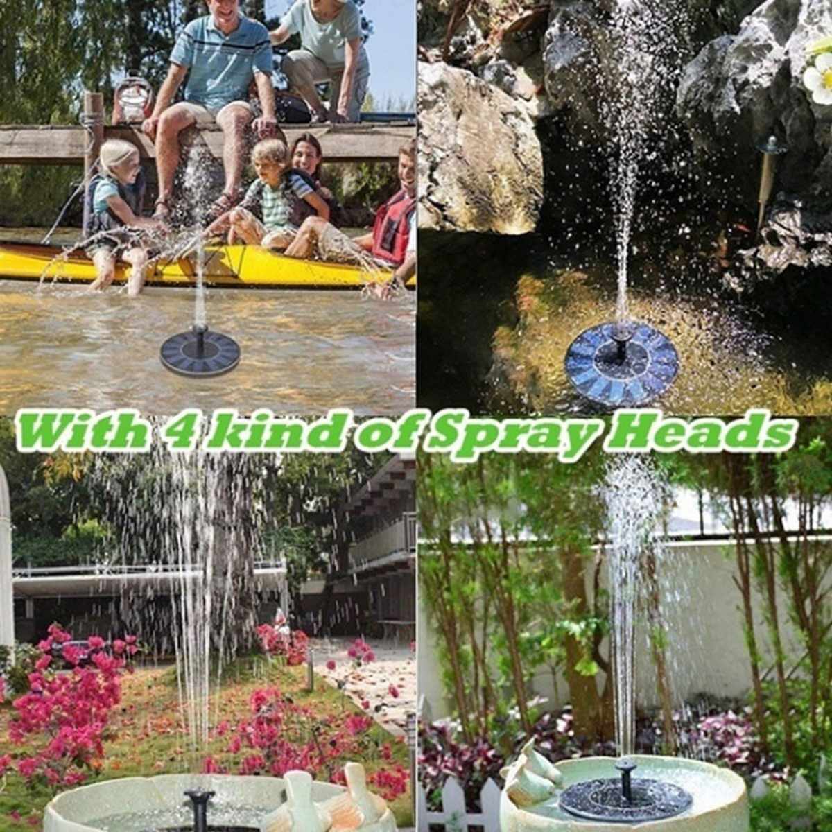 Solar Water Fountain Pump Powered Water Pump Panel Kit Lotus Leaf Floating Pump For Pool Garden Pond Watering Submersible Pump