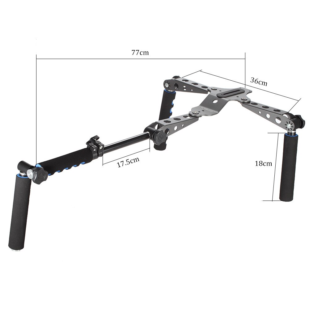 Aluminium Alloy Foldable Tripod DSLR Rig Movie Kit Film Making System Shoulder Mount Support Rig Stabilizer Digital SLR Cameras