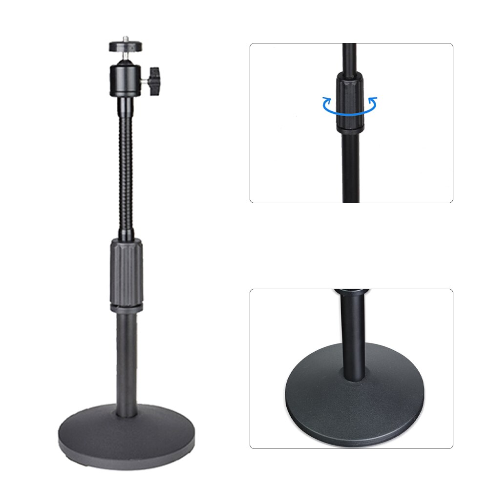 Vertical Rotatable Webcam Stand Quick Release Camera Mount Tripod Flexible Adjustable Universal Black Clamp Lazy Bracket