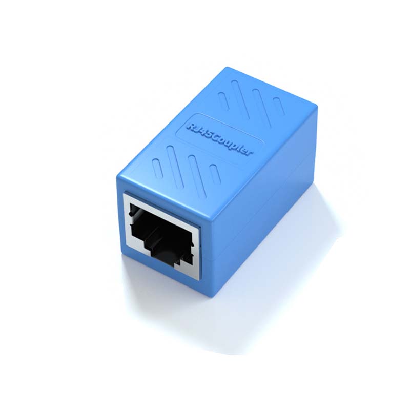 RJ45 Coupler Network Coupler RJ45 CAT 5 5E 6 7 Cable Extender Adapter Female to Female 8P8C Shielded Connector: Blue