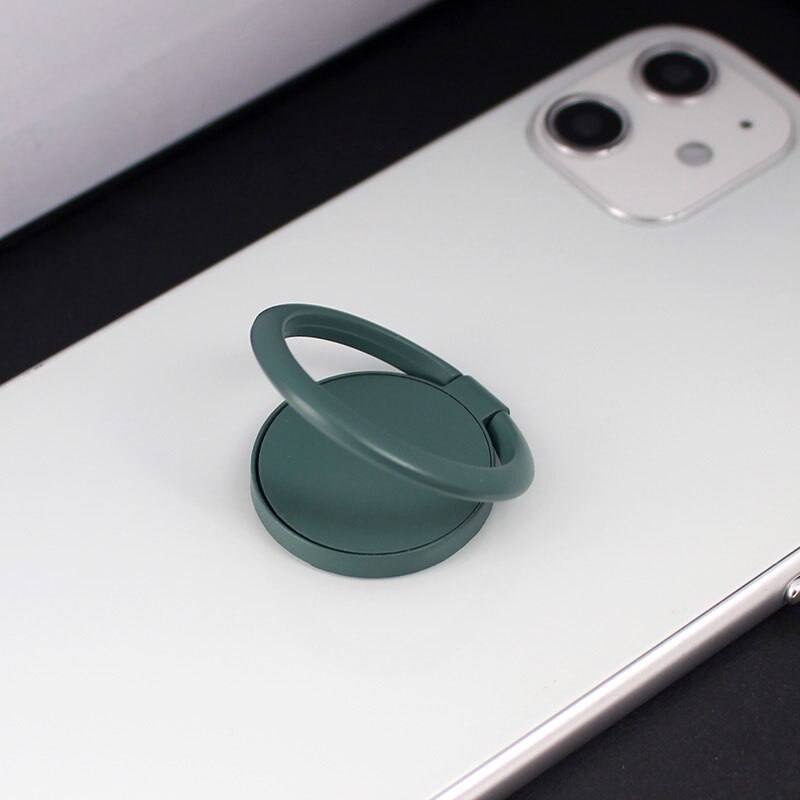Spin Draaibaar Telefoon Houder 360 Graden Draaibare Magneet Metalen Vinger Ring Smartphone Socket Voor Magnetische Smartphone Stand: Dark Green