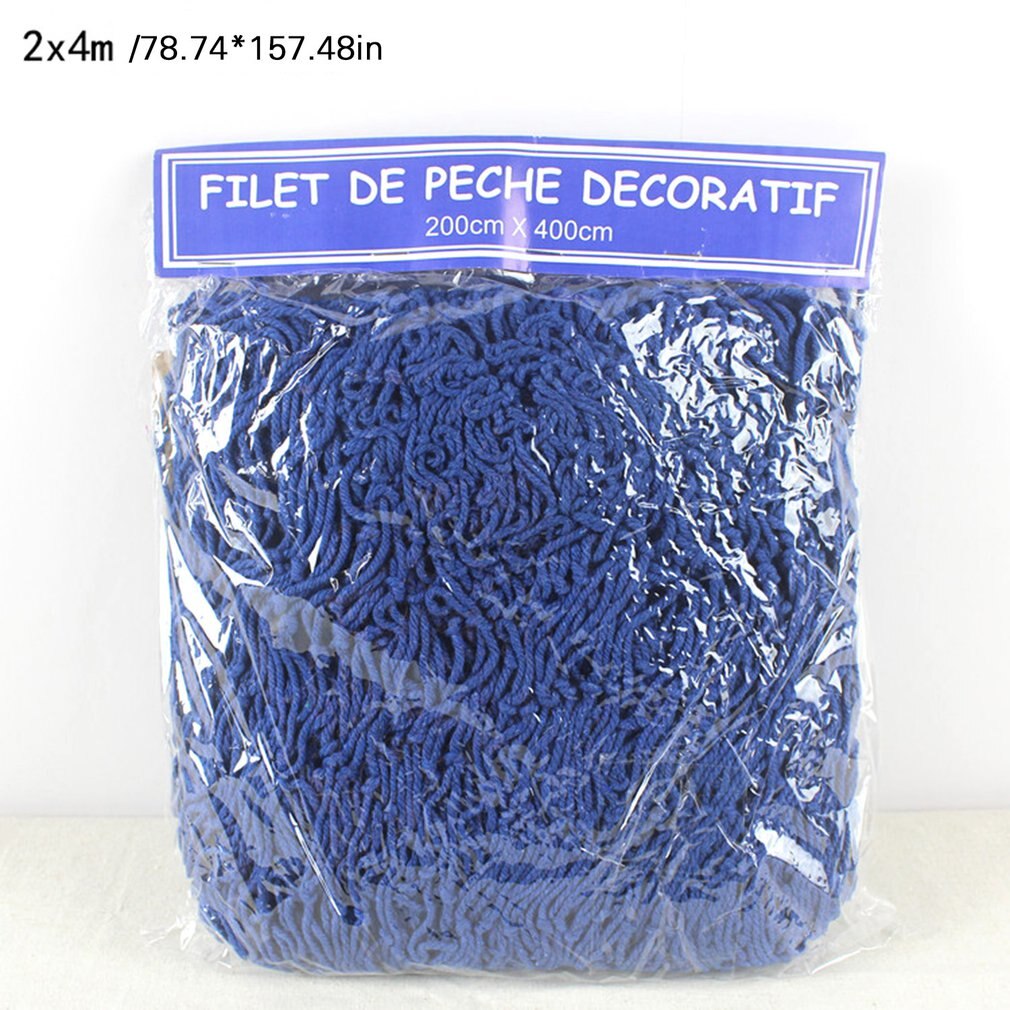 Mediterranean Sea Fishing net Ocean Style Soft Loading Fishing Net Hand-woven Float Shell Wall Decoration